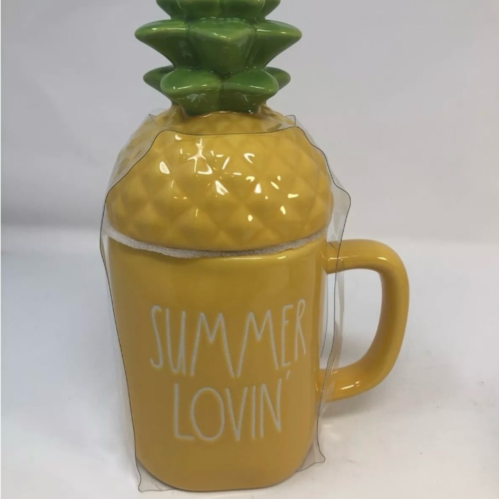 Rae Dunn Summer Lovin' Pineapple Mug - Yellow and Green